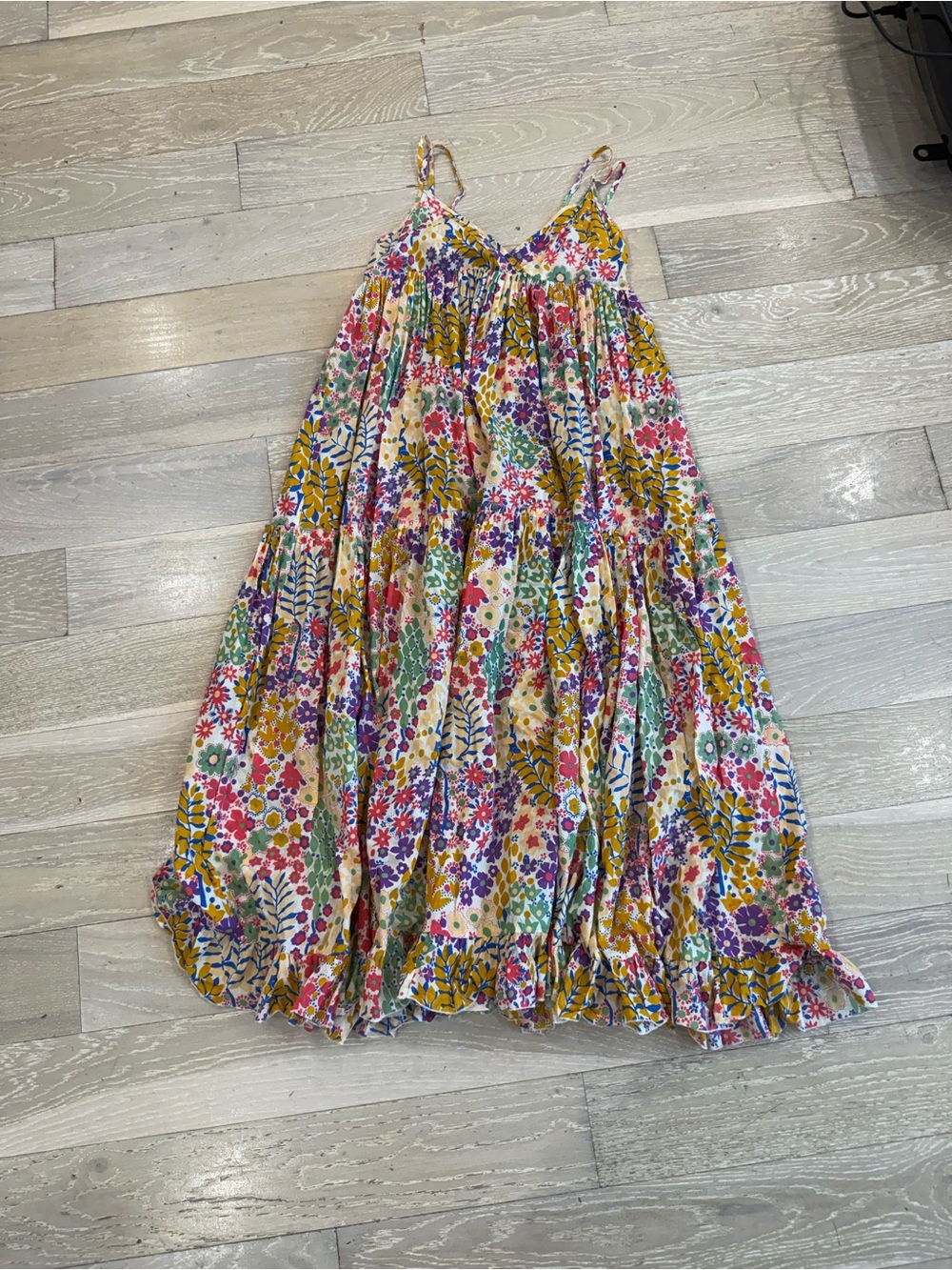 Akualani Womens Floral Tiered Sundress - Multicolor - medium - Picture 2 of 6